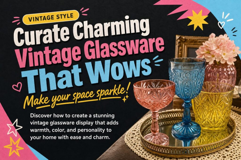 How to Curate a Charming Vintage Glassware Display That Wows Guests
