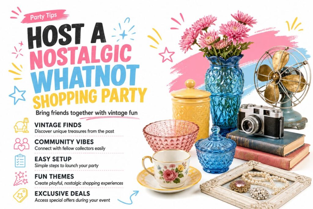 Vintage glassware collection displayed with cheerful duck-themed decor