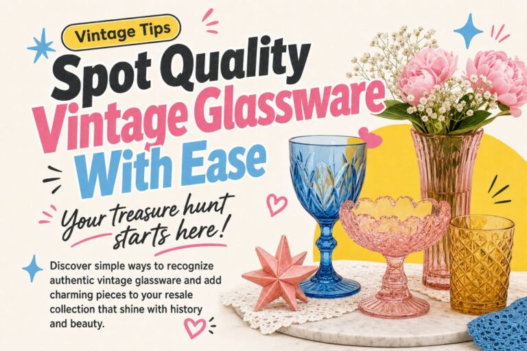 Image alt text suggestion: "Close-up of colorful vintage glassware with intricate patterns and light reflecting off the surface."